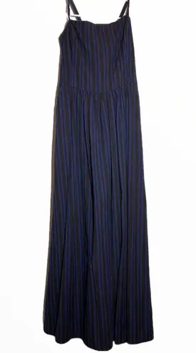 Ace & Jig Dusty Maxi Dress Black Blue Rare 100% Cotton Medium
