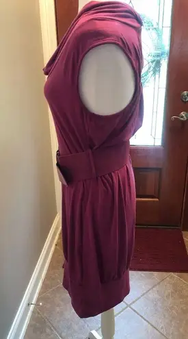 Vintage 1990s Bright Lilac Slip On Dress with Wide Belt Size XL 15/17