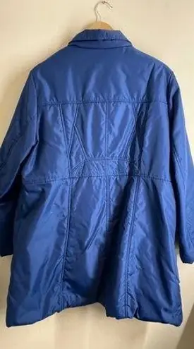 Jessica London Quilted Lightweight Puffer Parka Jacket Blue (16)