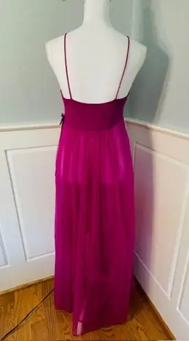 Lily Of France Rosa Puleo-Szule 70's Sheer Chiffon Lingerie Slip Dress Medium