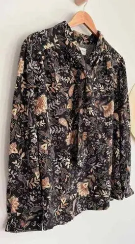 Michael Stars NWT  Alexie printed bow blouse plus size 2X