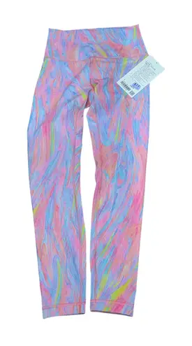 NWT Sz.4 Lululemon Wunder Train High Rise Tight 25” Prism Marble Multicolor Pink