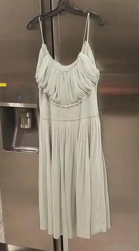 Reiss ππ Thora Pleated Chiffon Dress ~ Aqua US 10