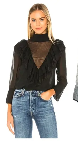 HAH Hot As Hell Bodysuit Women Small Black White Polka Dot Heavy Knecking NWT