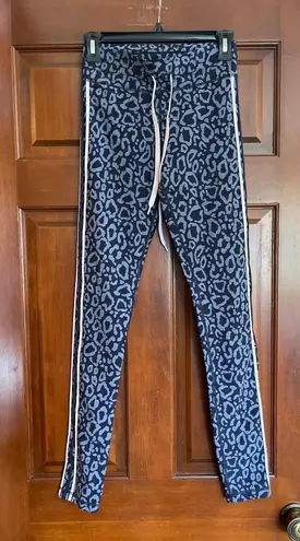The Upside animal print racing stripe leggings size 6 Blue