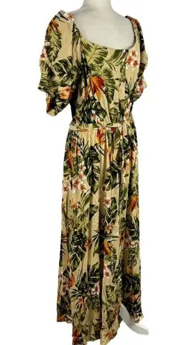 City Chic Women's Plus Size 18 Maui Maxi Dress Elasticated Off Shoulder Bohemian