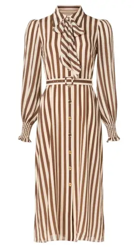 LK Bennett L.K. Bennett Emelia Shirt Dress in Brown/Cream, Size US 6