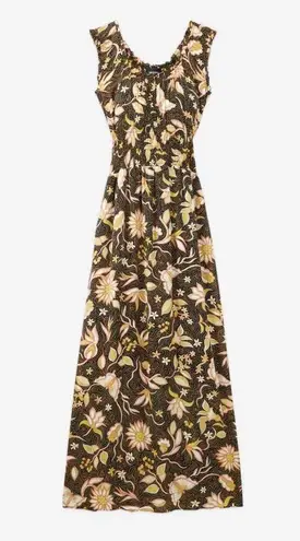 The Kooples Long Summer Dress With All-Over Floral Motif sz 2 US M