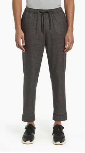 Open Edit Gray Black Elastic Waist Houndstooth Plaid Cropped Pants Size 2XL