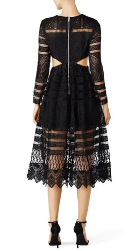 Asilio A Cut Above black cutout midi dress