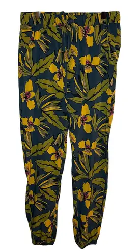 Toad & Co Sunkissed Joggers Green Yellow Size XS Hawaiian Tropical Leaf Summer - Image 1