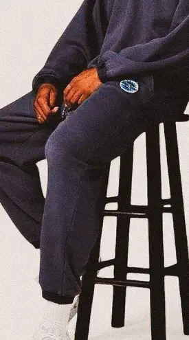 Savage X Fenty Holographic Logo Sweatshirt & Sweatpants Set – XS (Oversized Fit) Black