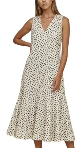 Hunter Bell Sleeveless Jensen Midi Dress Cream Black Size XS