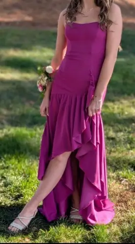 lucy in the sky pink fishtail prom dress - Image 2