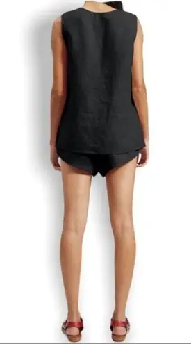 Rachel Comey FEVRE Black 100% Linen Sleeveless Scoop Neck Top 2 NWT