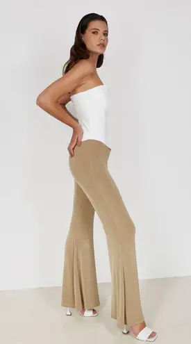 Say Anything NWT boutique gold high waisted flare knit pants