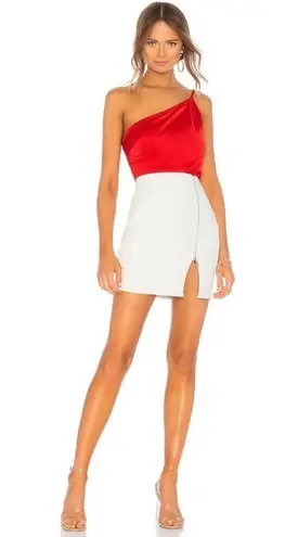 superdown Rubi one shoulder cami top in red