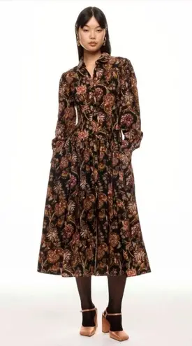 Ulla Johnson NWOT Celia Button Down Wool Blend Dress In Viola Floral Print Sz 2