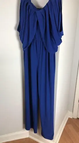 NWT Anthony Full Length Jumpsuit Jumper Never Worn Womens Small Blue Ruffled