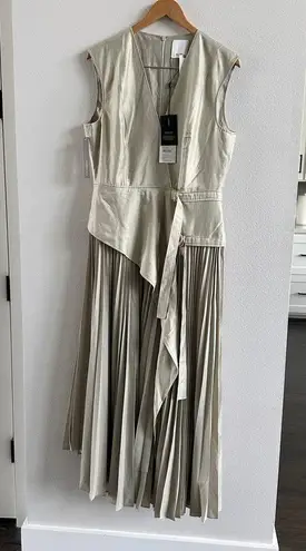 Anthropologie Acler Ellenbrook Maxi Dress Stone size US 12 New