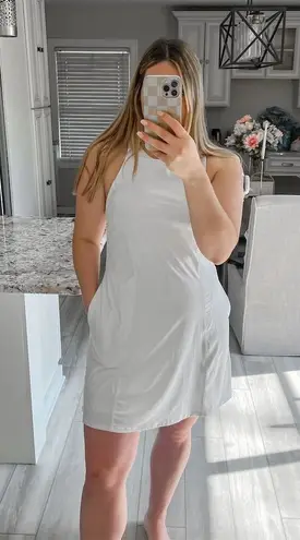 All In Motion Women's White Racerback Exercise Dress Size Large Short Ca…