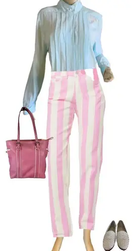 VINTAGE 1990'S TAN JAY SEAFOAM GREEN PLEATED FRONT BLOUSE (10)