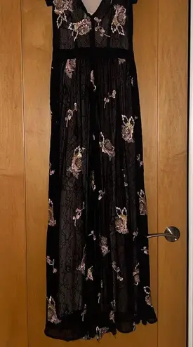 Miss Selfridge Lace And Floral Embellished Maxi Dress