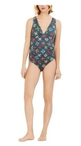 A pea in the pod NWT Maternity Tankini Set Floral Green Teal Size XS