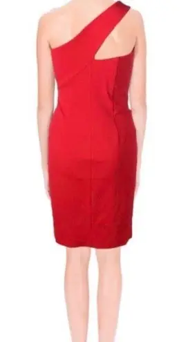 Ralph Lauren Lauren  one shoulder red dress size 6