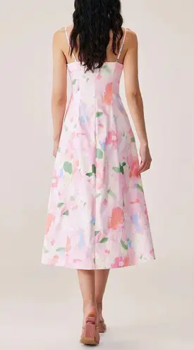 Rihoas Pink Floral Slip Midi Dress Size XL