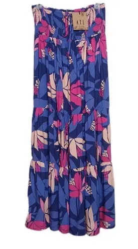 Abel the label  Anthropologie Santa Cruz Floral Strapless/Halter Midi Dress / Maxi Skirt ~ SMALL