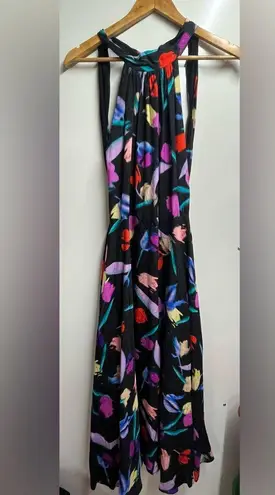 ROTATE NEW NWT Frederikke floral halterneck dress multicolor size 8 (38) Black