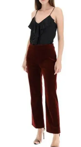 $595 New 6 Silk Satin Camisole Edile Tank Top Ruffle Maxmara Cami Black