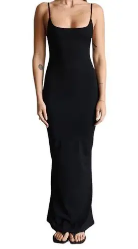 Salty Feels Right Bodycon Maxi Dress Sz L Black Sultry Sexy Cocktail Date Nite