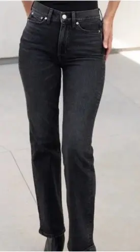 AYR The LaLa Straight Leg Jeans in Hush Hush Black Wash size 33 Short