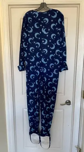 Celestial Moon Blue Adult Onesie GUC Size M