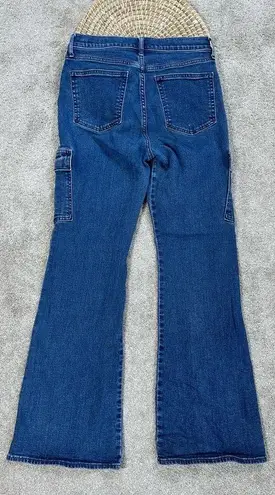 Gap  Women’s 70s Flare High Rise Denim Cargo Jeans  in Dark Indigo 28/6R