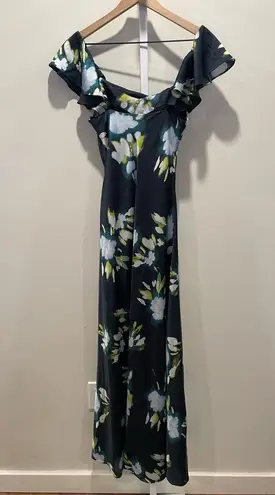 Tanya Taylor Luna Floral Gathered Maxi Dress Size 0