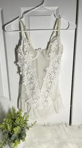 Angelic White Fairy Core Lace Corset Size S