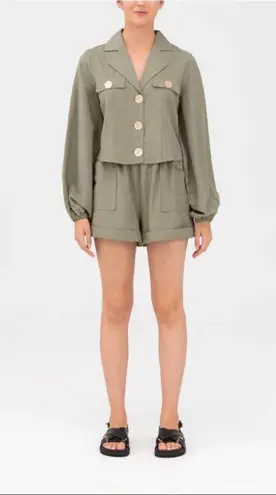 Finders Keepers Golden Shirt Olive Size XXS NWT