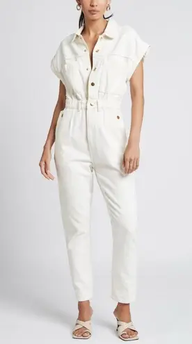 Sheike $165 Nevada Ecru Denim White Gold Jumpsuit Australia Brand Slim Size 2