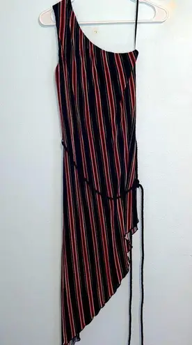 House of Harlow Revolve Arlen Midi Asymmetric Dress in Nike multi stripes party Black Size XS