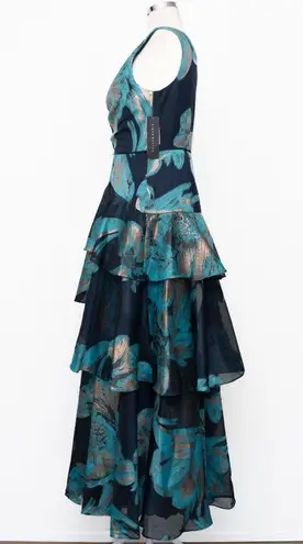 Aidan Mattox - One-shoulder Jacquard Tiered Ballgown.