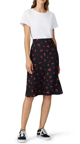 HVN Wiona Cherry Silk Slip Skirt Size 0