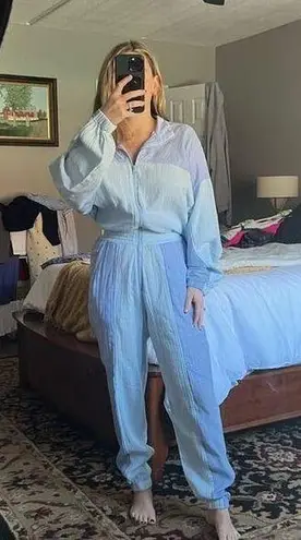 PARADISED Blue 100% Cotton Long Sleeve Tracksuit Kelsey Jumpsuit Size Medium