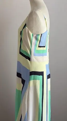Maeve Anthropologie Color Block Geometric Maxi Dress Sleeveless Size Small