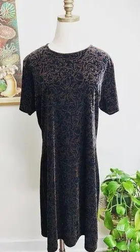 Merona 90s Velvet Vintage Shirt Dress size large