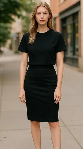 Stylish Marled United Women's XS Black Midi Skirt