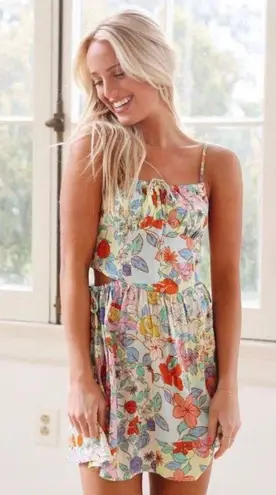 Sky to Moon Floral Mini Bustier Dress