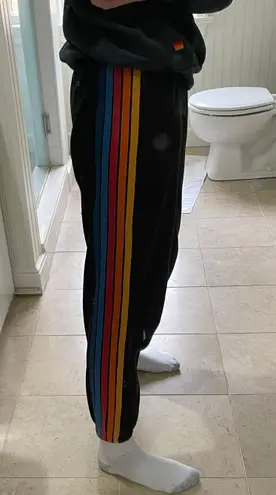 Aviator Nation 5 Stripe Sweatpants Charcoal